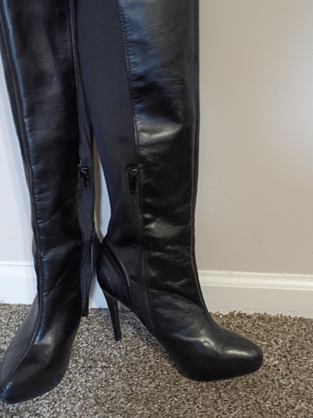 Charles By Charles David Black Over-the-Knee Stiletto Boots